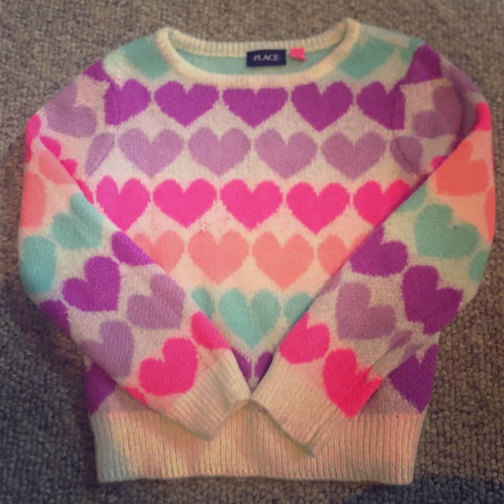GIRLS HEARTS SWEATER - NWT